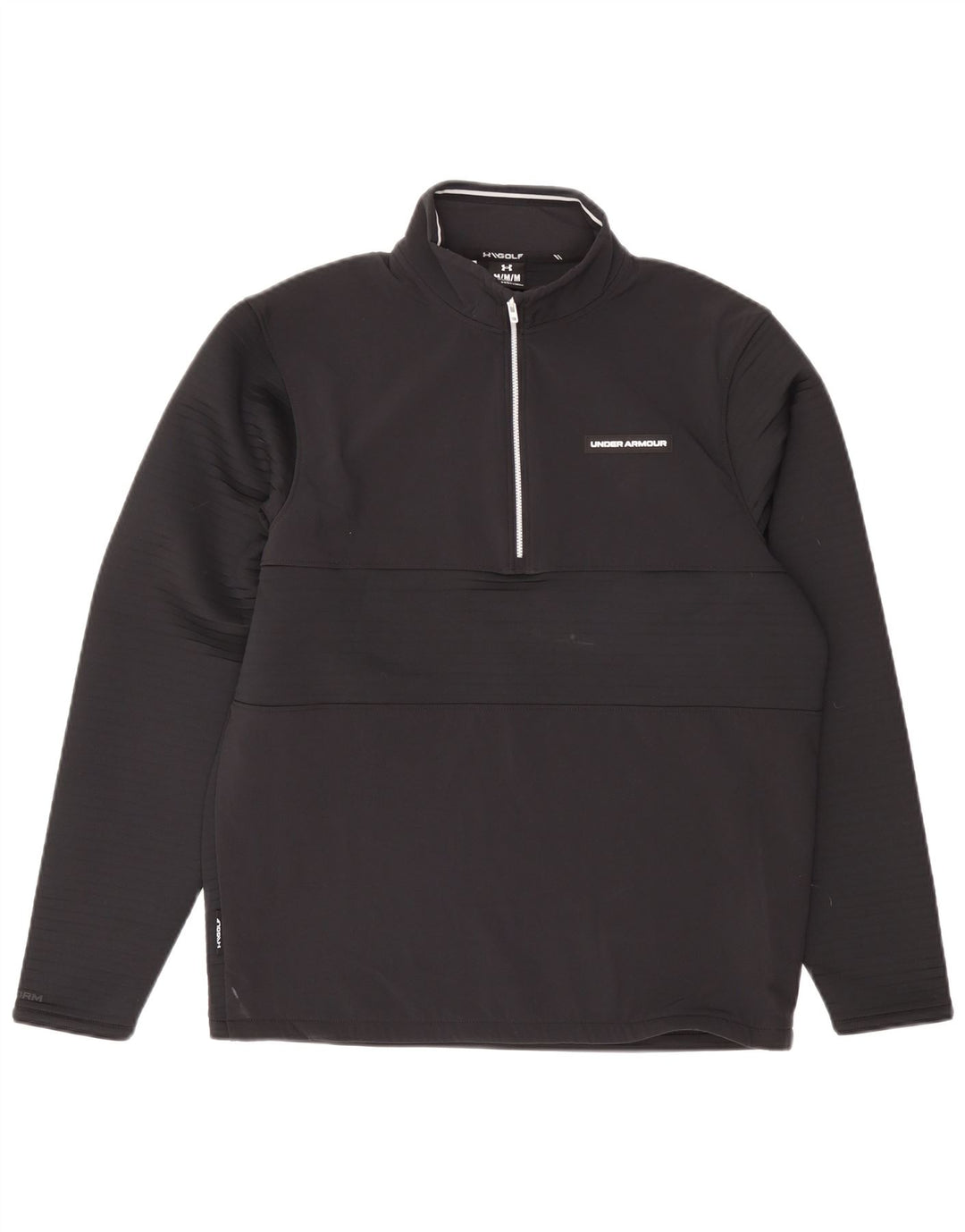 Under Armour Herren-Sweatshirt mit Reißverschluss am Hals, Mittelschwarzes Polyester
