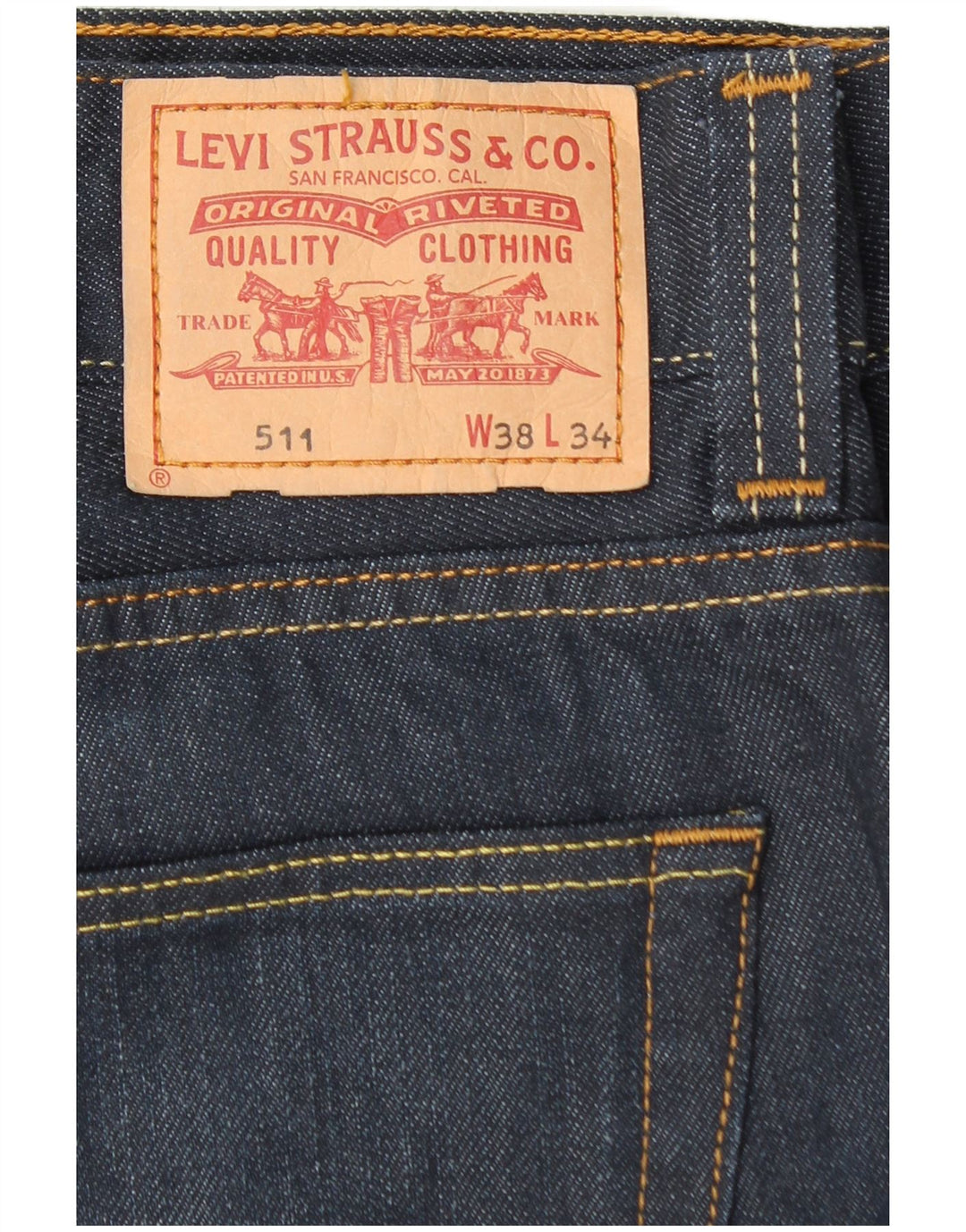 Levi's Herren 511 Slim Jeans W38 L31 Marineblaue Baumwolle