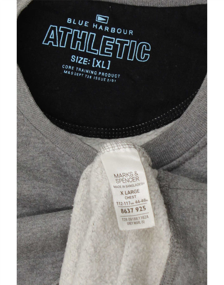 Marks & Spencer Herren Sweatshirt Pullover XL Grau Baumwolle