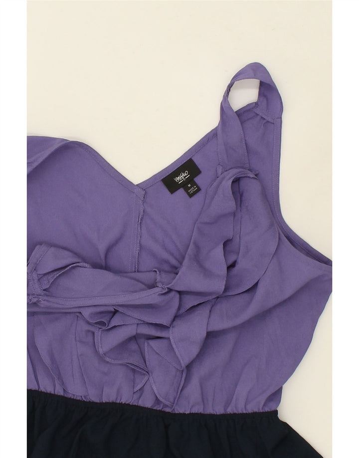 MOSSIMO Womens Sleeveless Sundress UK 14 Medium Purple Colourblock Vintage Mossimo and Second-Hand Mossimo from Messina Hembry 