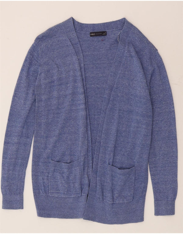Marks & Spencer Offener Damen-Cardigan-Pullover UK 12 Medum Blue Flecked