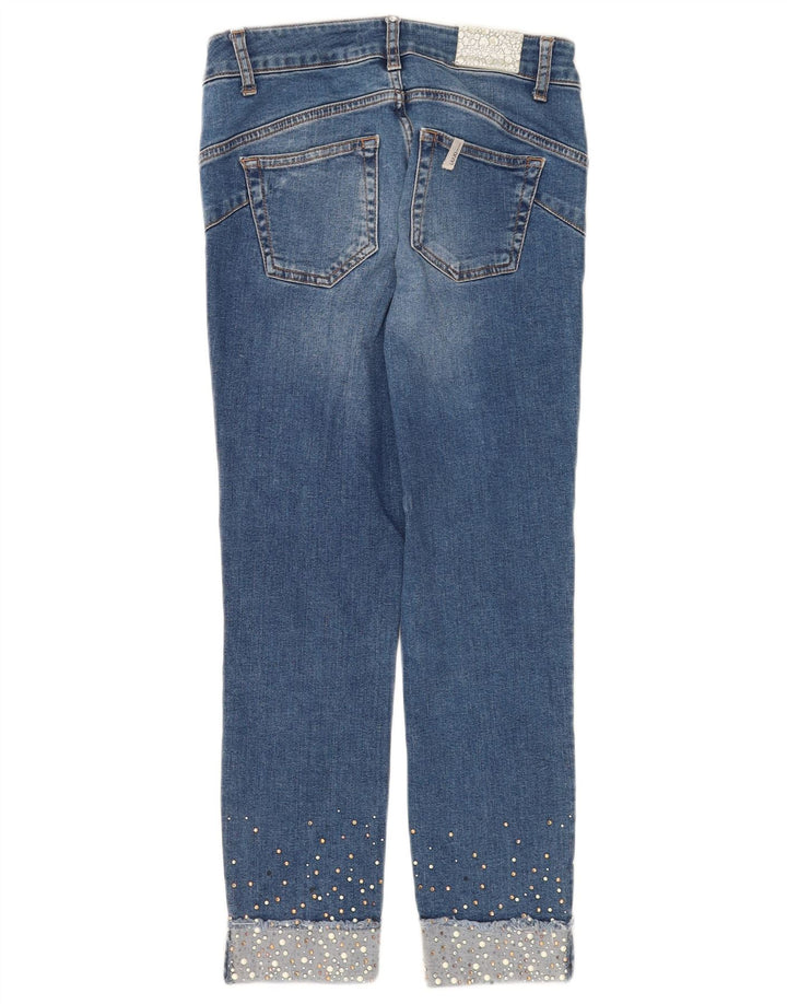 Liu Jo Damen-Cropped-Jeans W28 L25 Blau