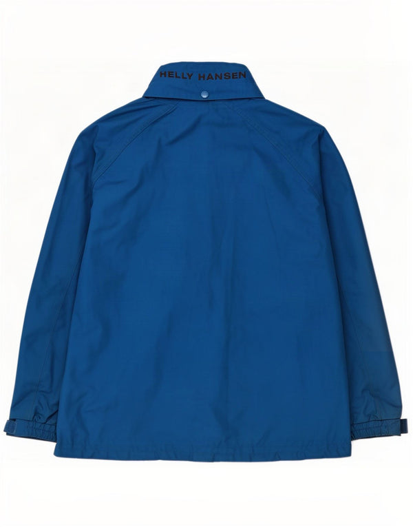 Helly Hansen Jungen-Regenjacke mit grafischer Kapuze, 13–14 Jahre, blaues Polyester