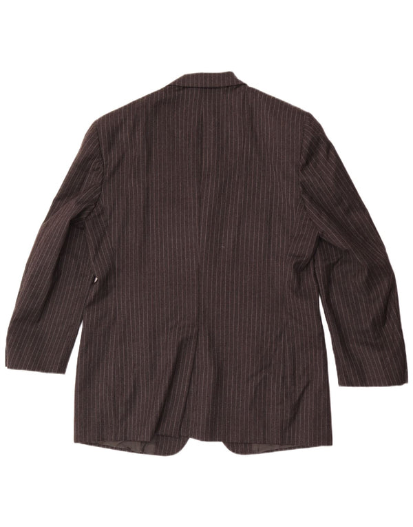 Cerruti 1881 Herren-Blazerjacke mit 3 Knöpfen, IT 52 XL, grau gestreifte Wolle