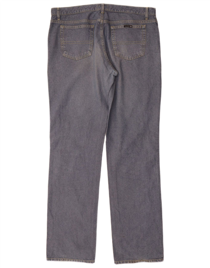 Trussardi Herren Straight Jeans W38 L36 Blaue Baumwolle