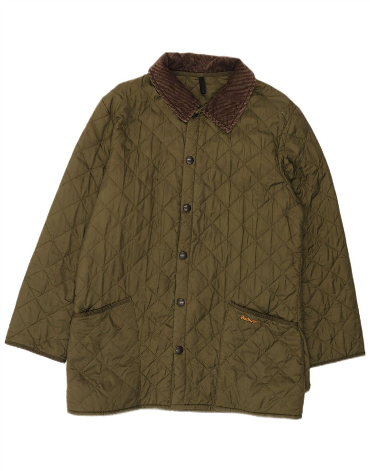BARBOUR Herren Steppjacke UK 40 Large Khaki Polyamid