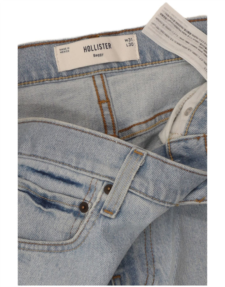HOLLISTER Herren Baggy Loose Jeans W31 L30 Blaue Baumwolle