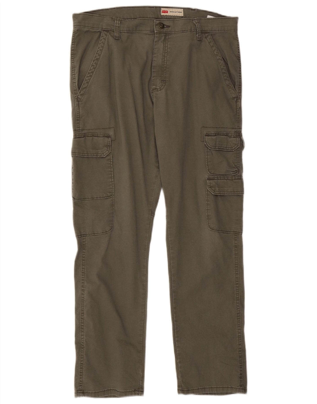 WRANGLER Herren Regular Tapered Cargohose W34 L30 Khaki Baumwolle