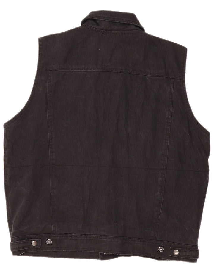 Vintage Herren Jeansweste UK 40 Large Schwarz