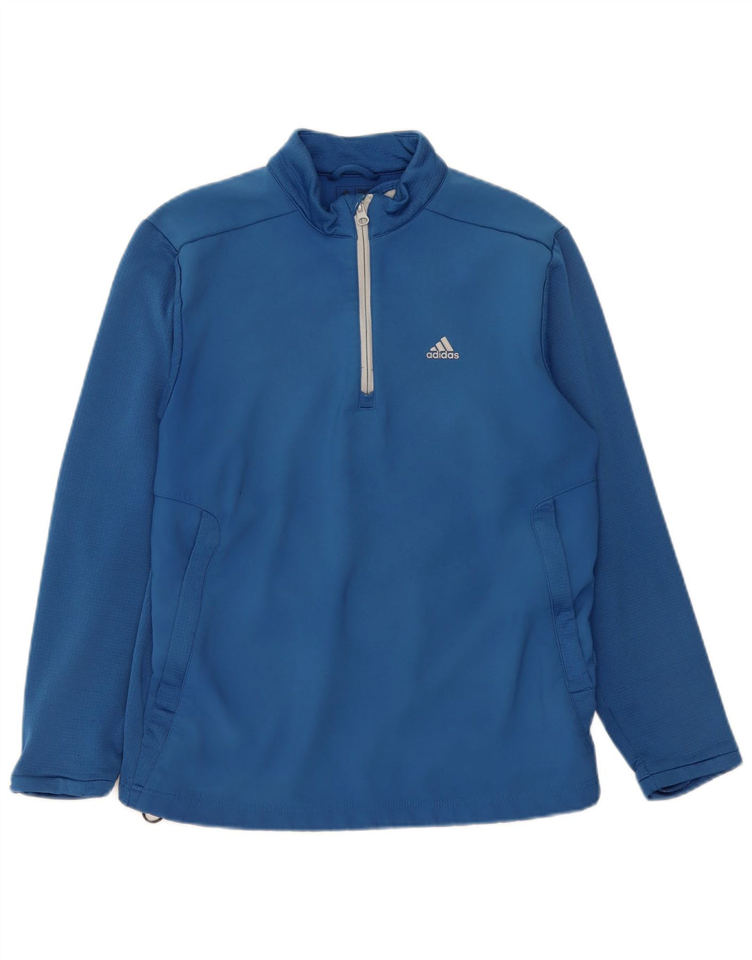 Adidas Herren Climawarm Zip Neck Sweatshirt Pullover Small Blau Polyester
