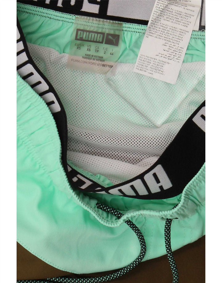 Puma Herren-Badeshorts mit Grafik, XS, Khaki, Farbblock-Polyester