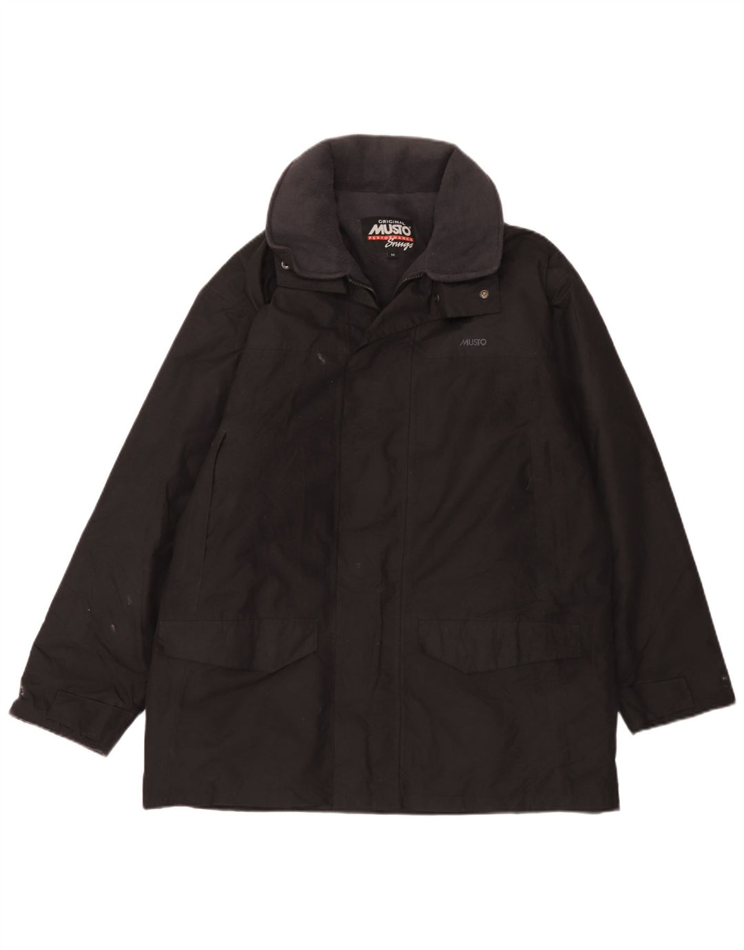 Musto Herren-Parka mit Kapuze, UK 38, Mittelschwarz, Polyester