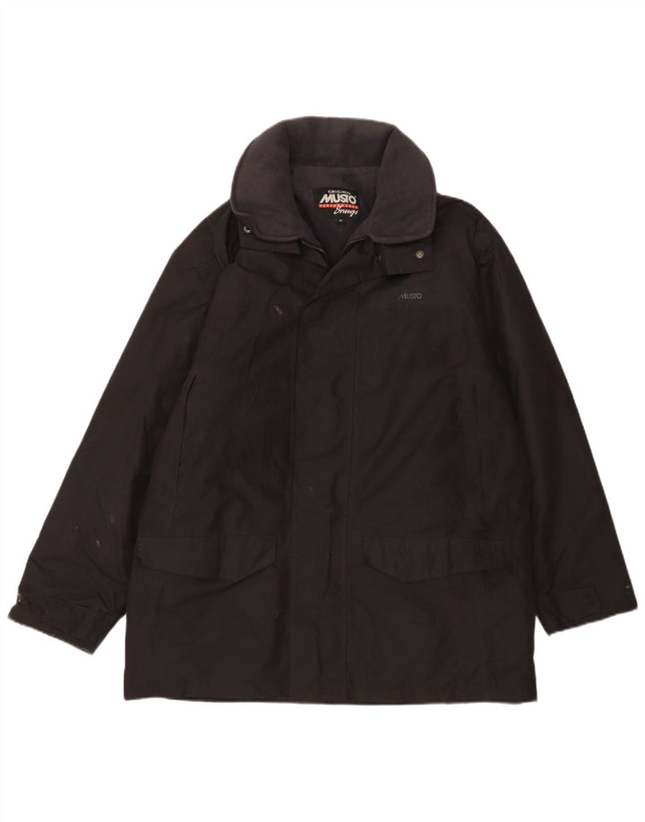 Musto Herren-Parka mit Kapuze, UK 38, Mittelschwarz, Polyester