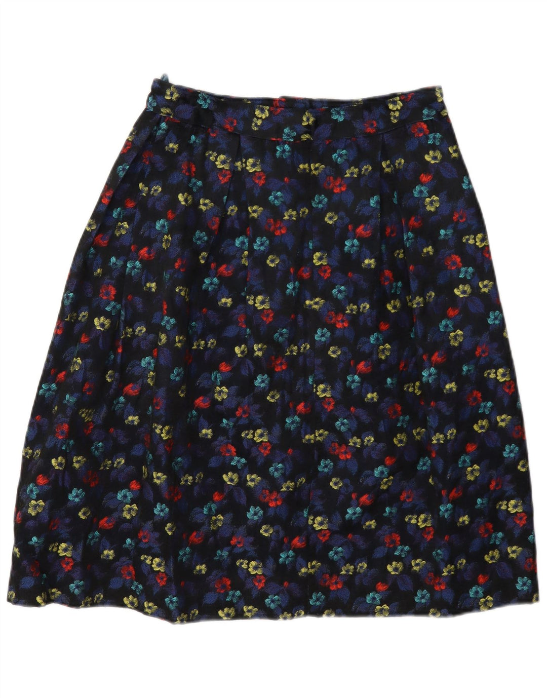 Vintage Damen A-Linienrock W28 Medium Mehrfarbig geblümt