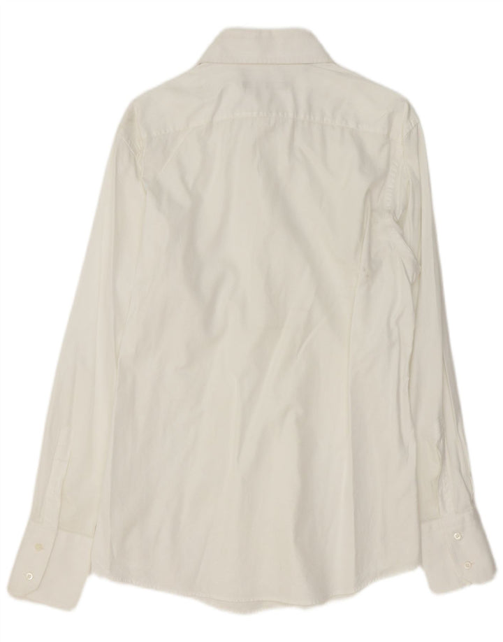 Gucci Herrenhemd Größe 44 17 1/2 XL Weiße Baumwolle