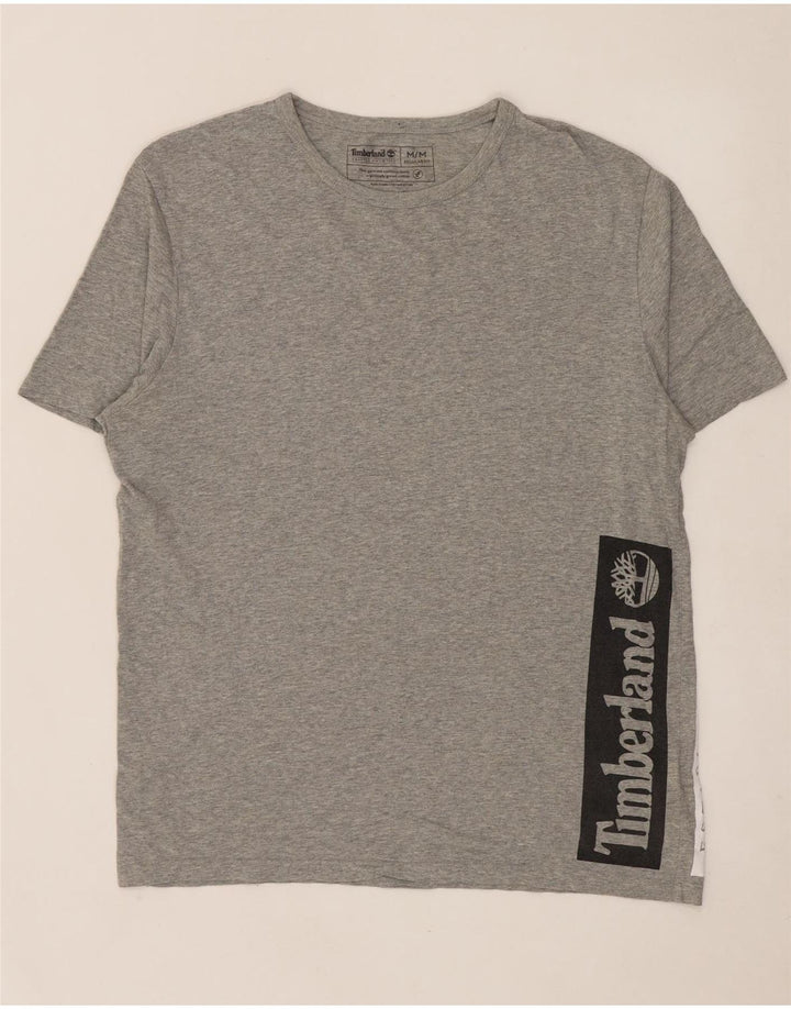 TIMBERLAND Herren-T-Shirt mit normaler Passform, mittelgrau gesprenkelte Baumwolle