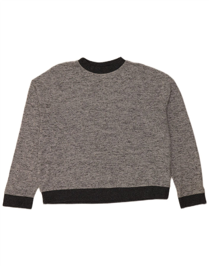 Topshop Damen-Pullover mit Rundhalsausschnitt, Gr. 12, Mittelgrau meliert
