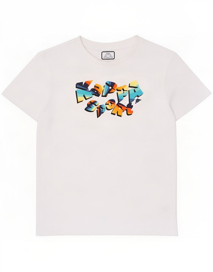 Kappa Jungen T-Shirt mit Grafik, 11–12 Jahre, Weiß