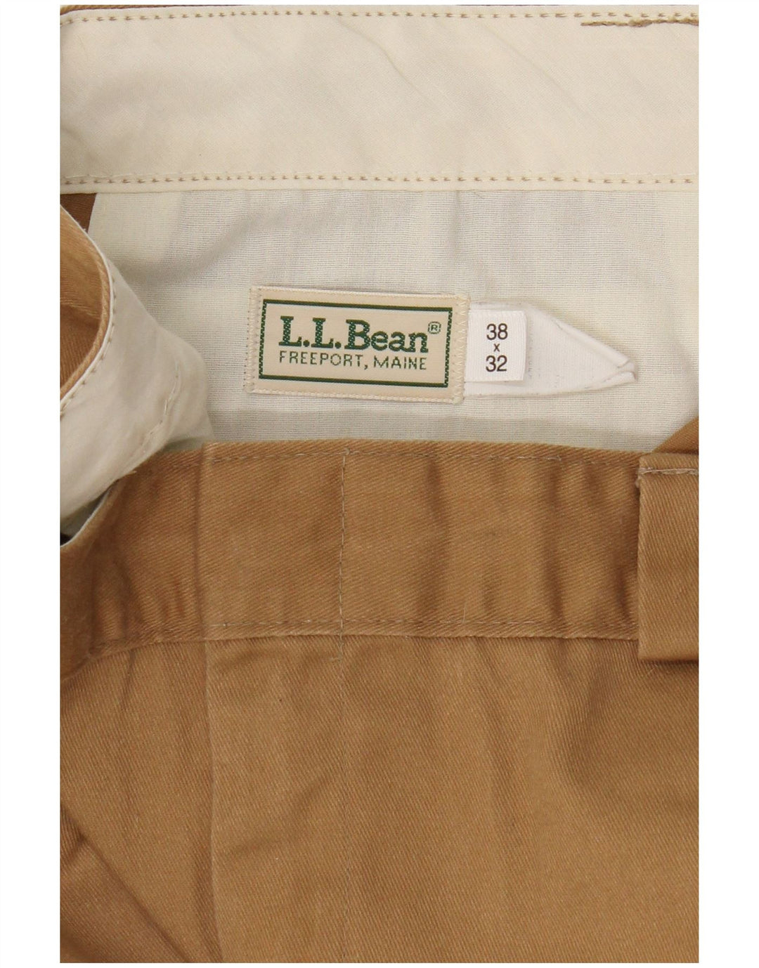 L.L.Bean Herren gerade Chinohose W38 L32 Beige