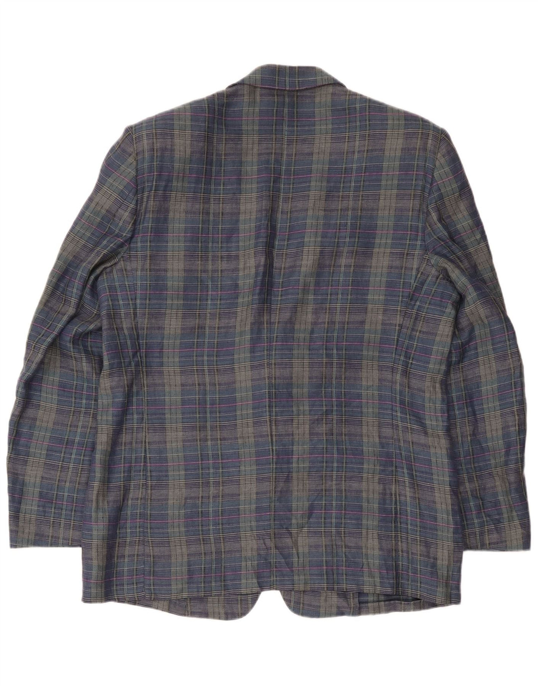 Principles Herren-Blazer mit 2 Knöpfen, Gr. 40, groß, marineblau, kariert, Leinen