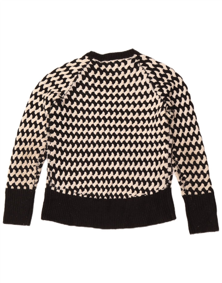 Rip Curl Damen-Pullover mit Rundhalsausschnitt, US 8, mittelschwarz gestreift