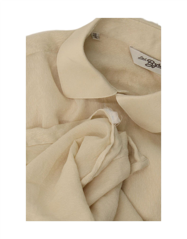 VINTAGE Womens Shirt Size 15 38 Medium Beige Vintage Vintage and Second-Hand Vintage from Messina Hembry 