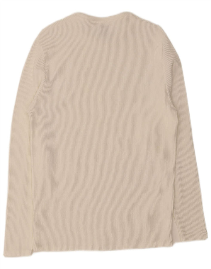 Zara Herren Top Langarm Large Weiß