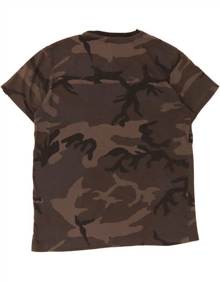 ALPHA INDUSTRIES Mens T-Shirt Top Large Grey Camouflage Cotton Vintage Alpha Industries and Second-Hand Alpha Industries from Messina Hembry 