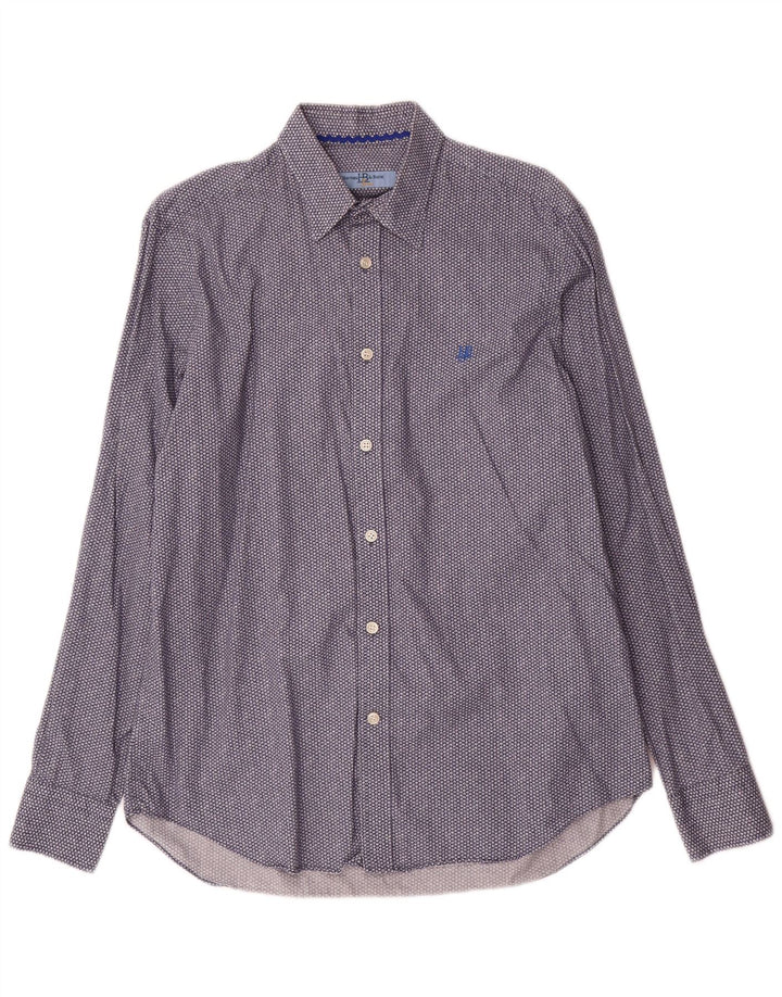 Harmont & Blaine Herrenhemd, groß, blau, geometrisch, Baumwolle