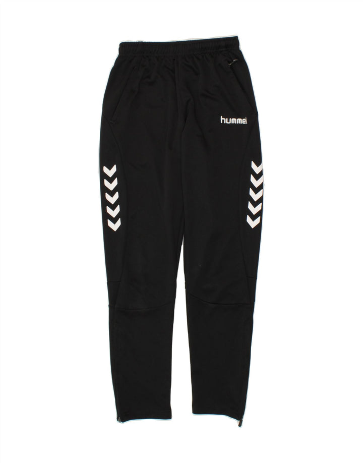 HUMMEL Boys Tracksuit Trousers 12-13 Years Black Polyester Vintage Hummel and Second-Hand Hummel from Messina Hembry 