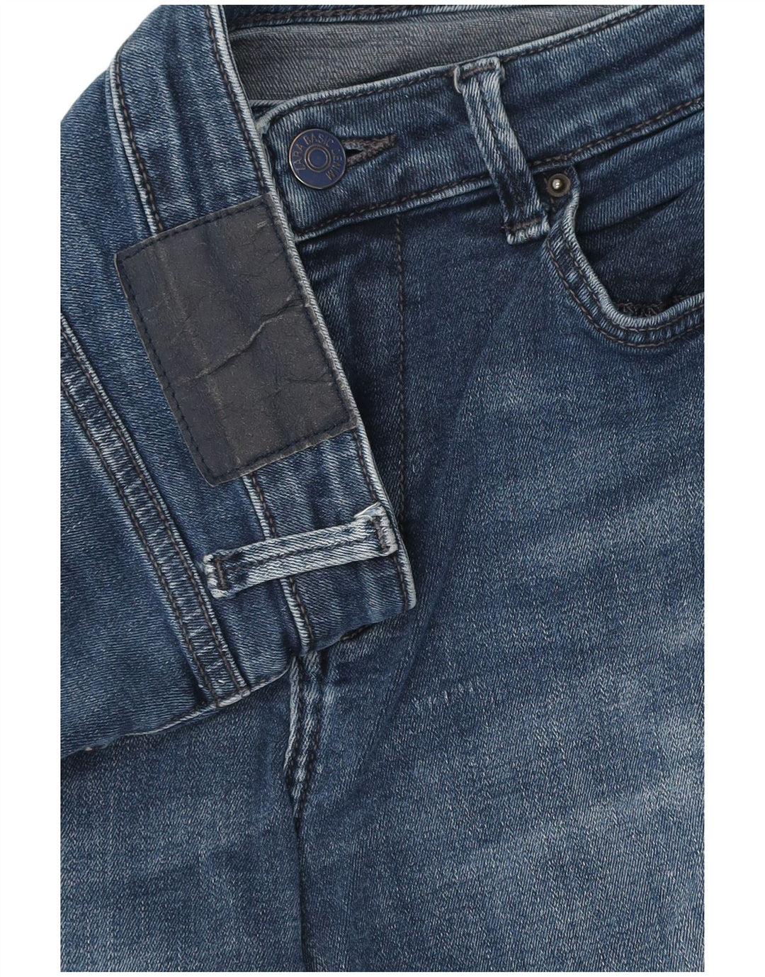 Schmale, verkürzte Jeans für Damen von Zara, W28, L24, Marineblau