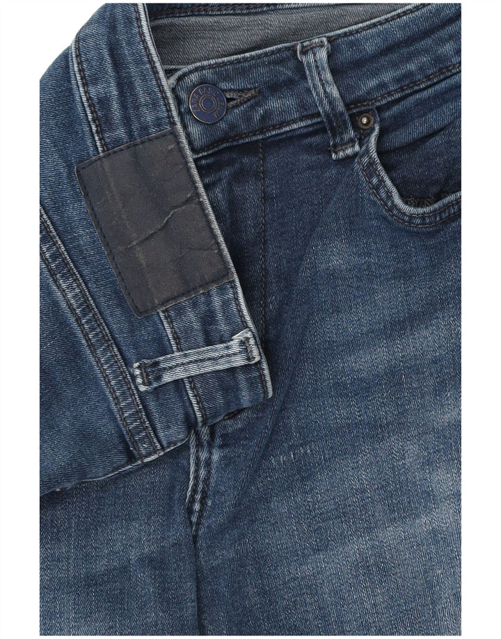 Schmale, verkürzte Jeans für Damen von Zara, W28, L24, Marineblau