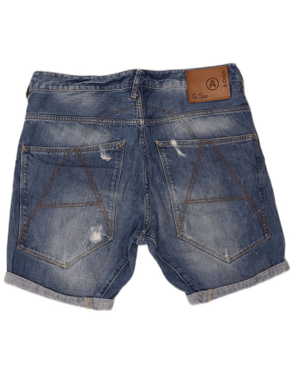 G-STAR Herren Jeansshorts W34 Große blaue Baumwolle