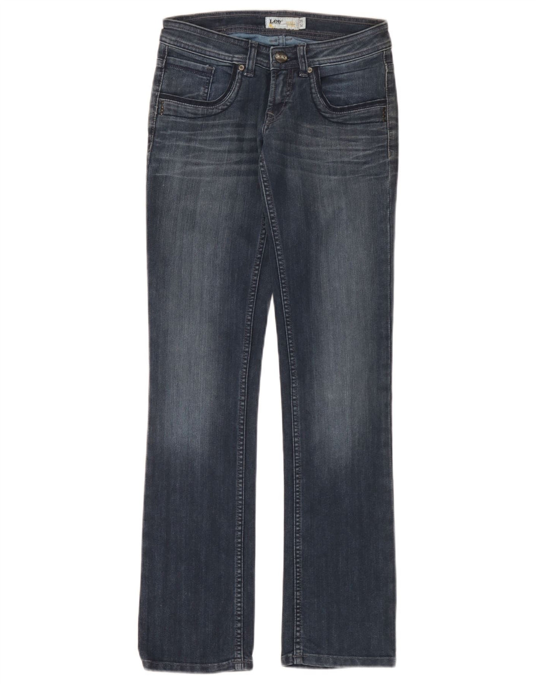 Lee Damen Bootcut-Jeans W26 L32 Blau