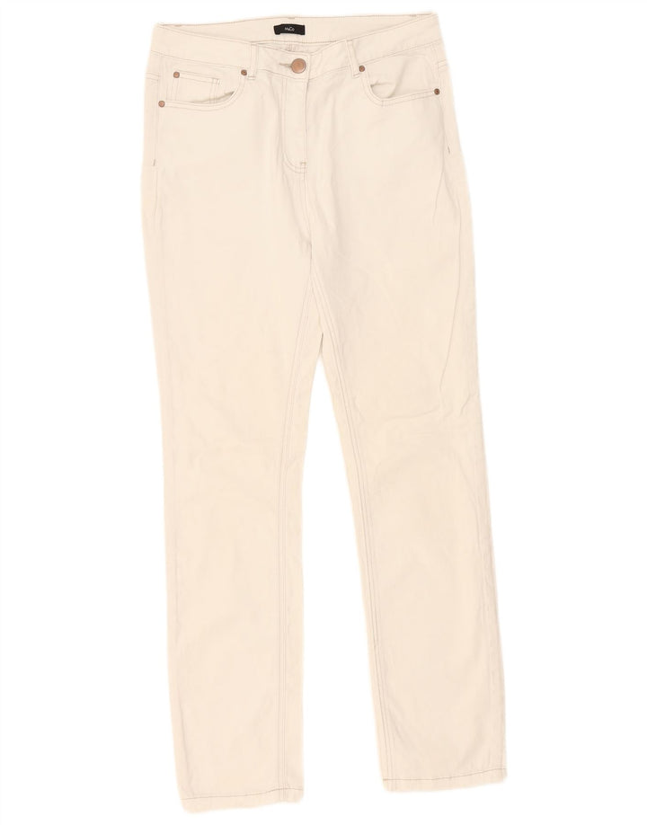 M&Co Damen Slim Jeans UK 10 Small W30 L30 Weiße Baumwolle