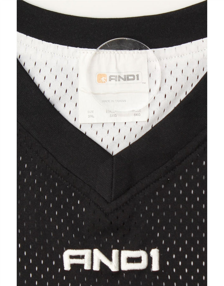 And1 Herren Grafikweste Top 3XL Schwarz Polyester