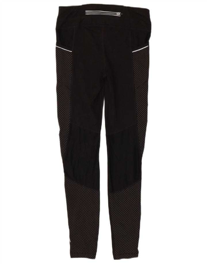 ATHLETA Damen Leggings UK 6 XS Schwarz gepunktetes Polyester