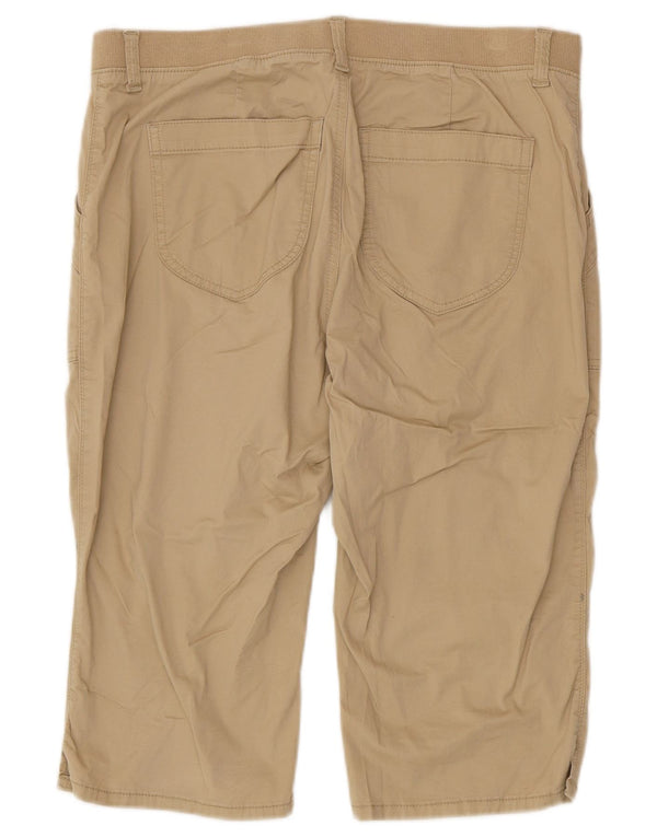 Lee Damen-Bermudashorts mit mittlerer Leibhöhe und entspannter Passform, US 14, XL, W34, beige Baumwolle