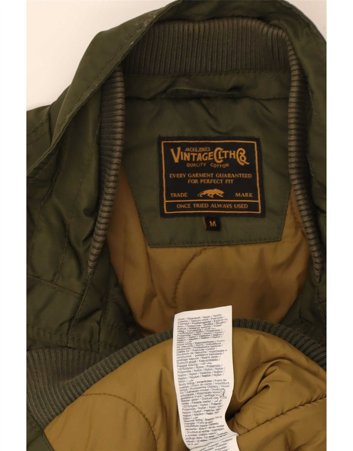 Jack & Jones Herren Bomberjacke UK 38 Medium Khaki Nylon