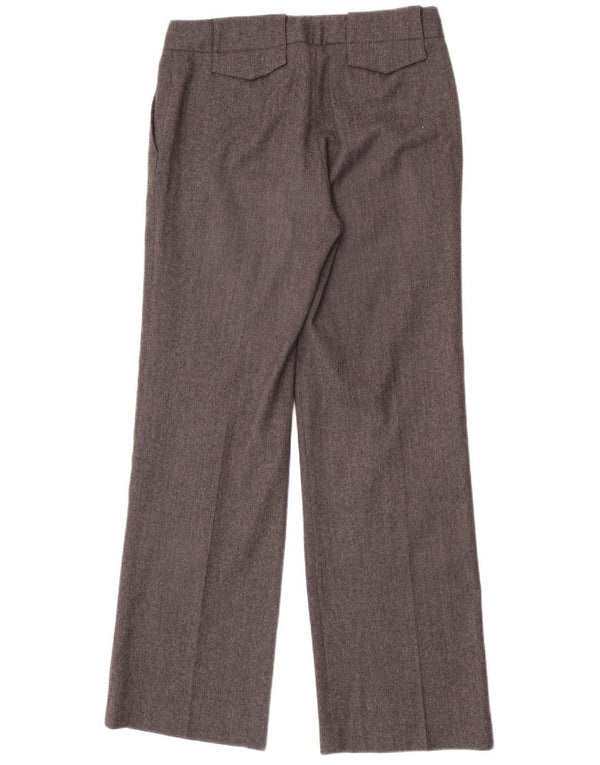 Hobbs Womens Straight Chino Trousers UK 12 Medium W30 L32 Grey Wool