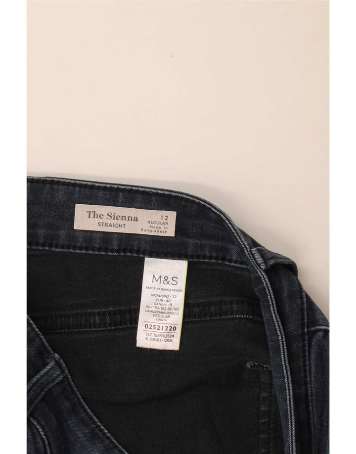 Marks & Spencer Damen Straight Jeans UK 12 Medium W30 L30 Marineblau