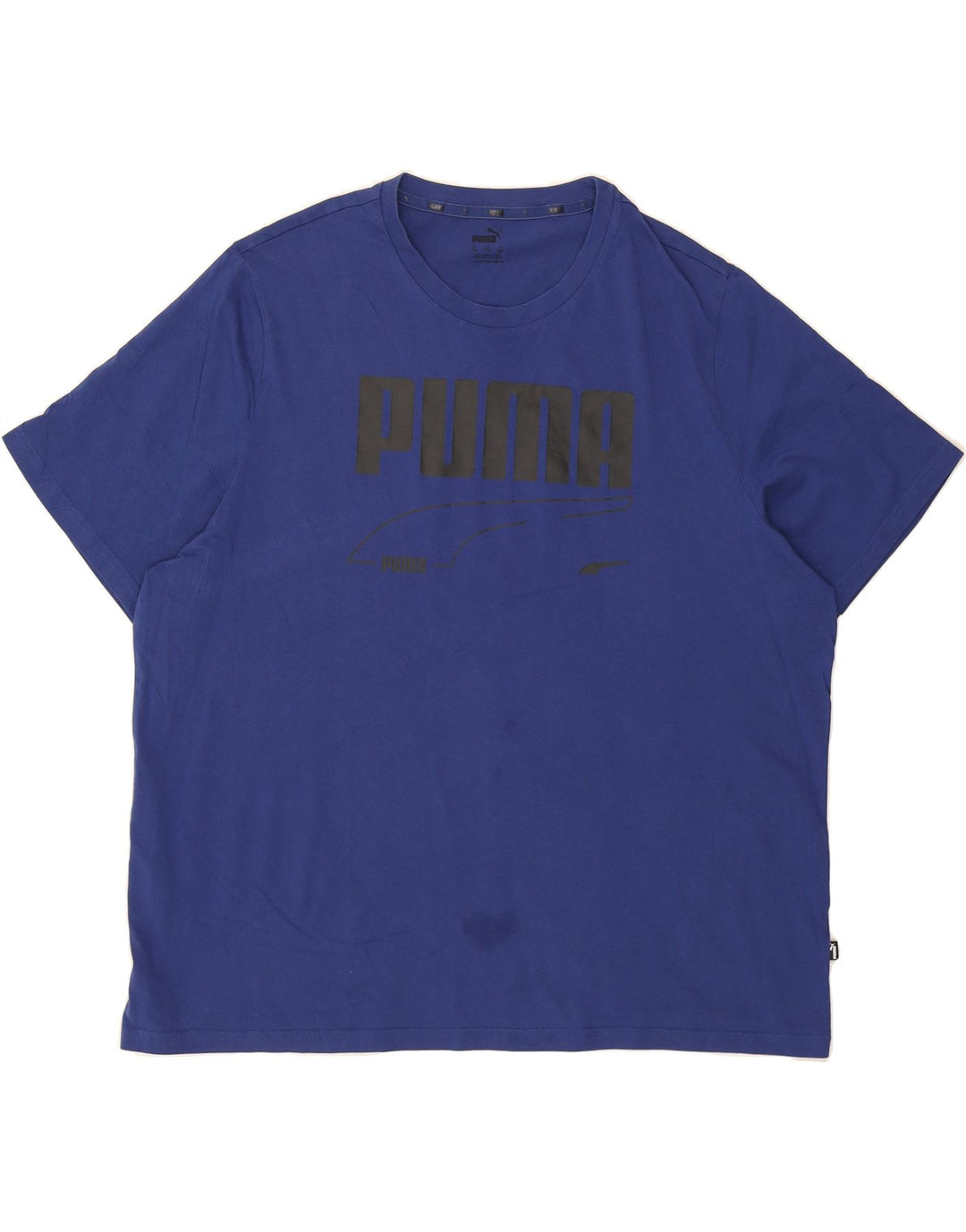 PUMA Mens Graphic T-Shirt Top 2XL Blue Cotton Vintage Puma and Second-Hand Puma from Messina Hembry 