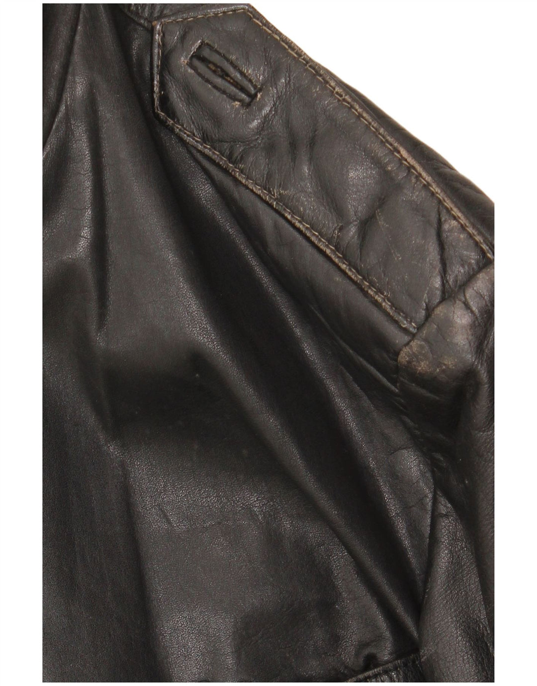 Vintage Herren Lederjacke UK 42 XL Schwarzes Leder