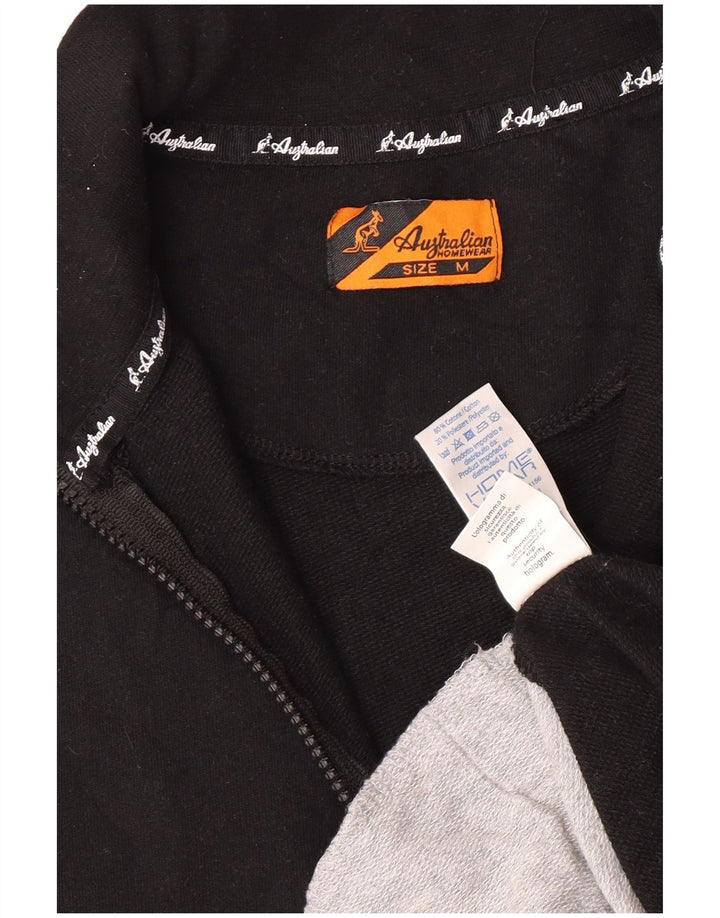 AUSTRALIAN L'ALPINA Damen-Trainingsanzug-Oberteiljacke UK 14 Medium Schwarz