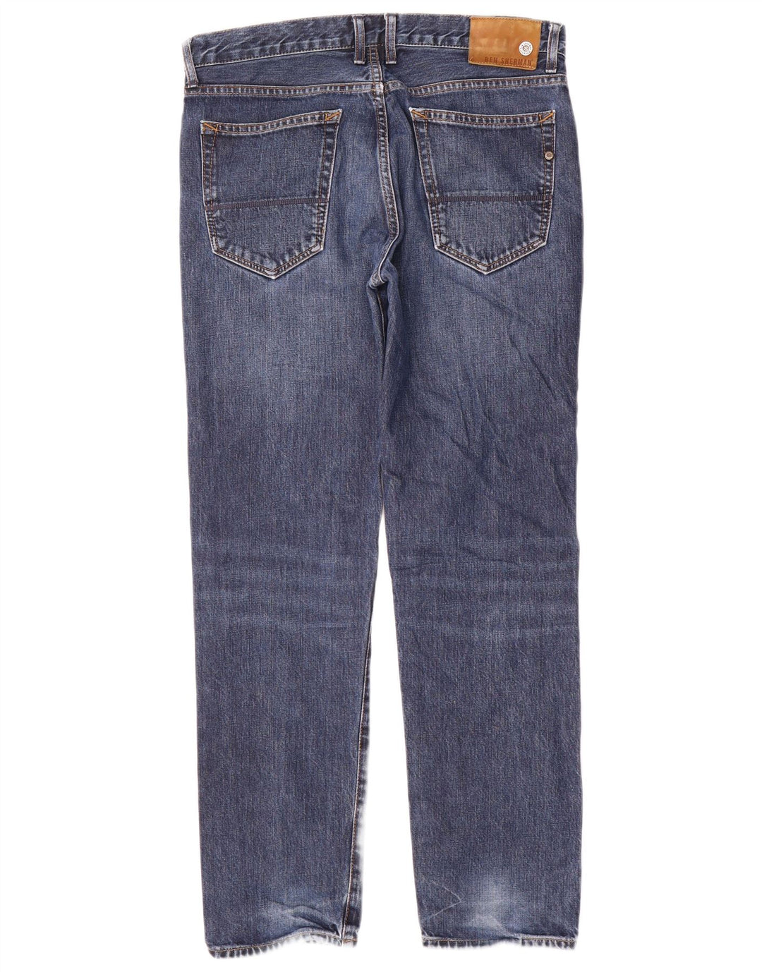Ben Sherman Herren Slim Jeans W30 L30 Blaue Baumwolle