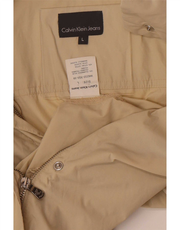 Calvin Klein Jeans Damen Bomberjacke UK 16 Large Beige Polyamid