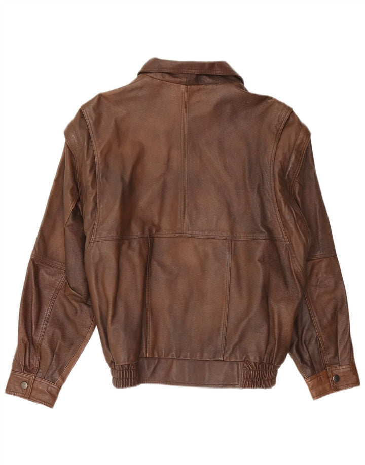 Vintage Herren Lederjacke UK 38 Mittelbraunes Leder Retro