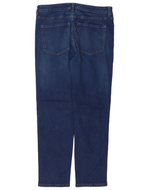 Marks & Spencer Damen Straight Jeans UK 16 Large W34 L28 Marineblau