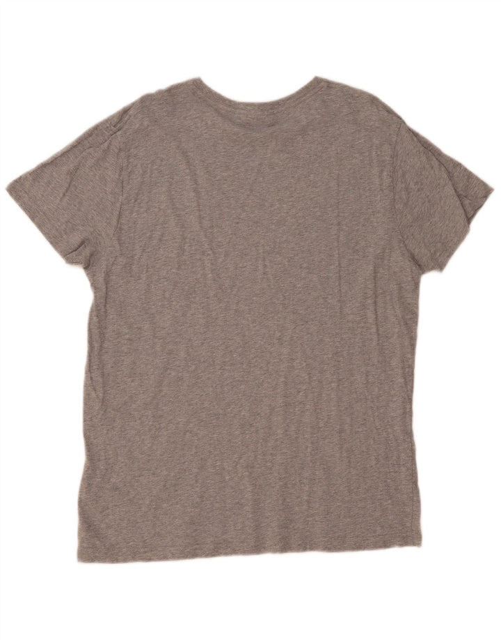 Gant Herren-T-Shirt mit Grafik, Größe L, aus grauer Baumwolle