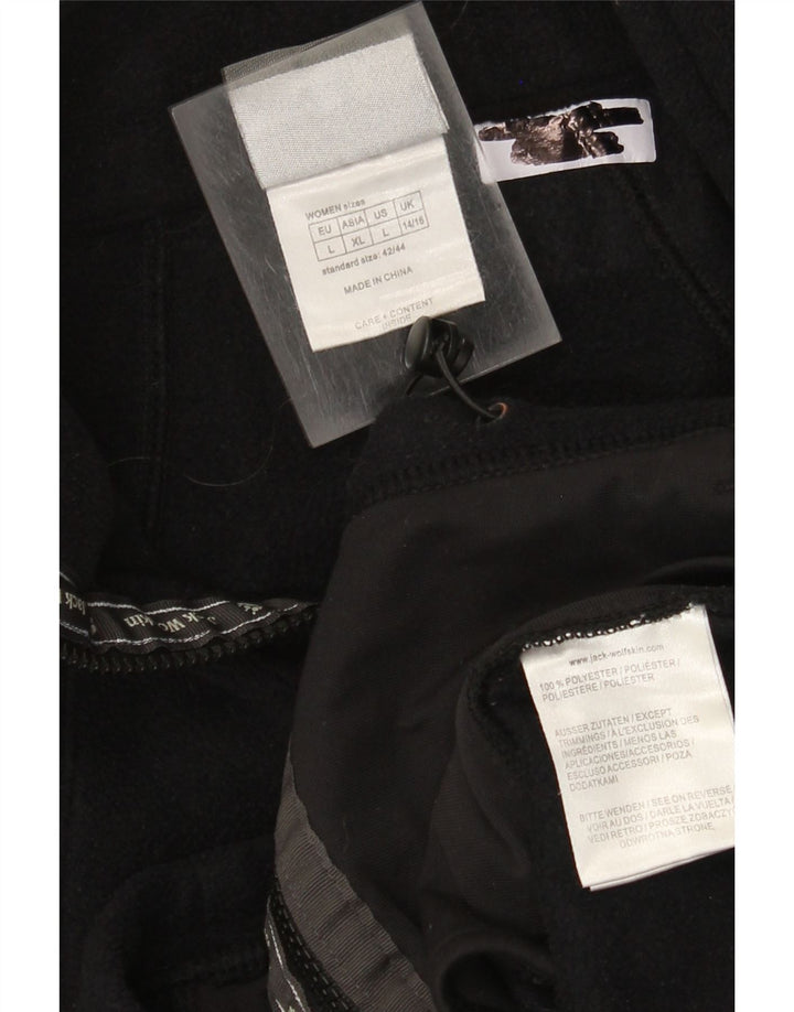 Jack Wolfskin Damen Liner Fleecejacke UK 16 Large Schwarz Polyester